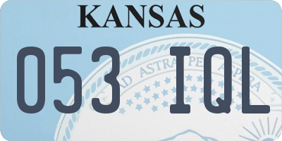 KS license plate 053IQL