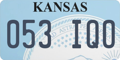 KS license plate 053IQO
