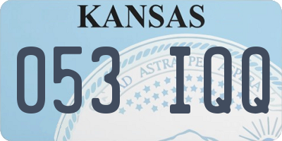 KS license plate 053IQQ