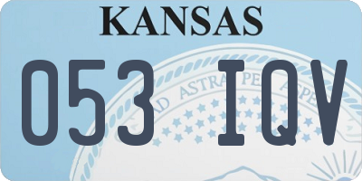 KS license plate 053IQV