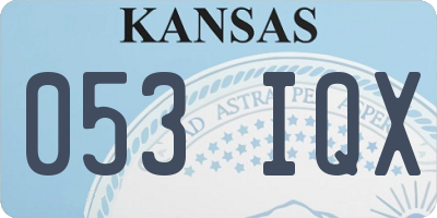 KS license plate 053IQX