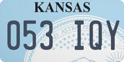 KS license plate 053IQY