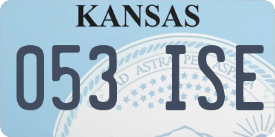 KS license plate 053ISE
