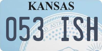 KS license plate 053ISH