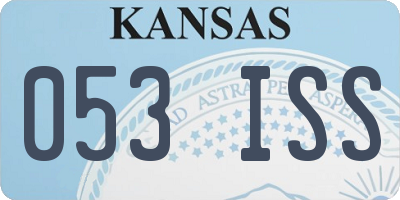 KS license plate 053ISS