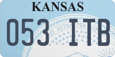 KS license plate 053ITB