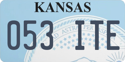 KS license plate 053ITE