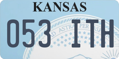 KS license plate 053ITH