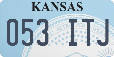 KS license plate 053ITJ