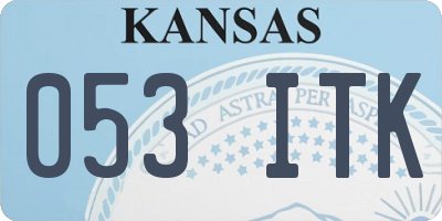 KS license plate 053ITK