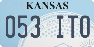 KS license plate 053ITO