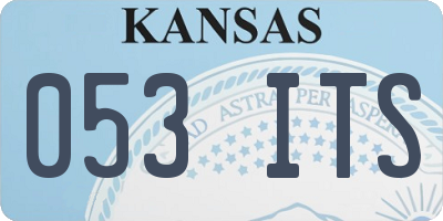 KS license plate 053ITS