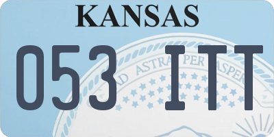 KS license plate 053ITT
