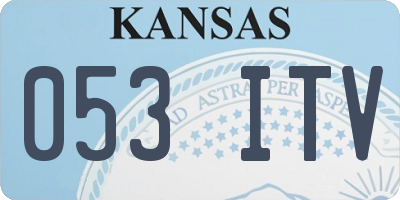 KS license plate 053ITV
