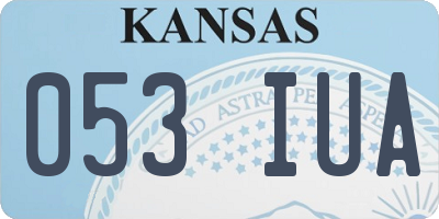 KS license plate 053IUA