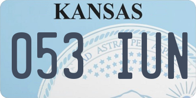 KS license plate 053IUN