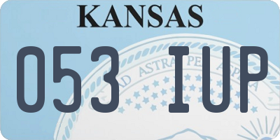 KS license plate 053IUP