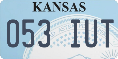 KS license plate 053IUT