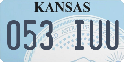 KS license plate 053IUU