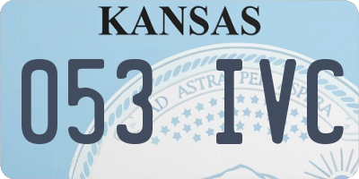 KS license plate 053IVC