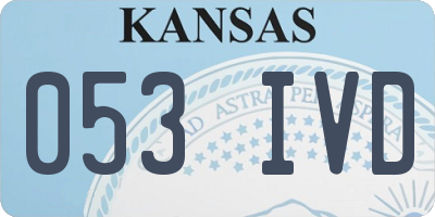 KS license plate 053IVD