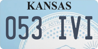 KS license plate 053IVI