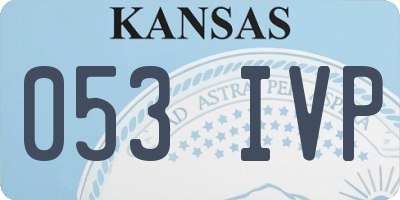 KS license plate 053IVP