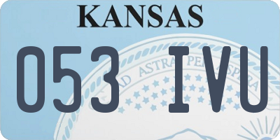 KS license plate 053IVU