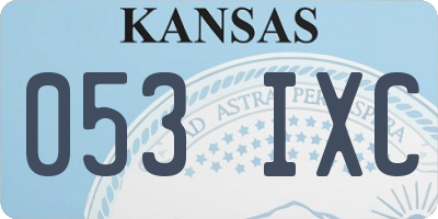 KS license plate 053IXC