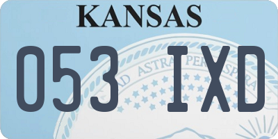 KS license plate 053IXD