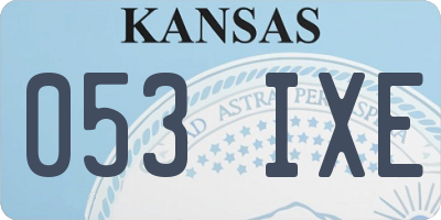KS license plate 053IXE