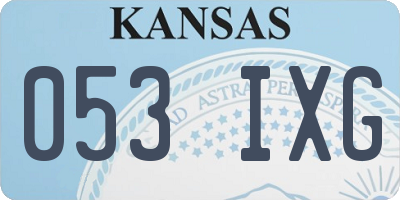 KS license plate 053IXG