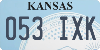 KS license plate 053IXK