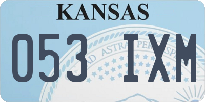 KS license plate 053IXM