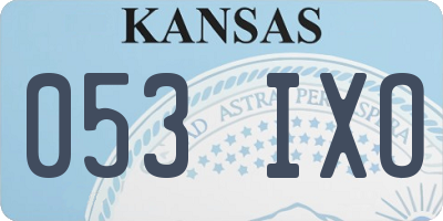 KS license plate 053IXO