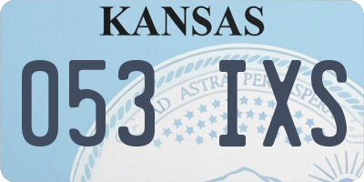 KS license plate 053IXS