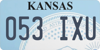 KS license plate 053IXU