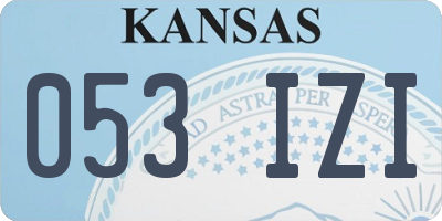 KS license plate 053IZI