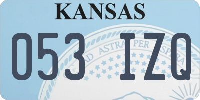 KS license plate 053IZQ