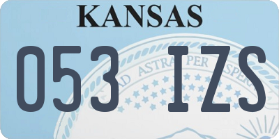 KS license plate 053IZS