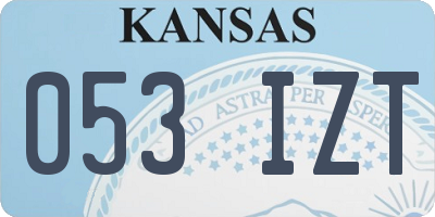 KS license plate 053IZT