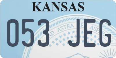 KS license plate 053JEG