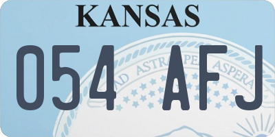 KS license plate 054AFJ