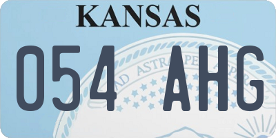 KS license plate 054AHG