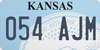 KS license plate 054AJM