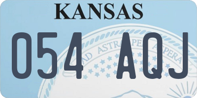 KS license plate 054AQJ