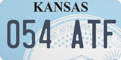 KS license plate 054ATF