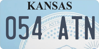 KS license plate 054ATN