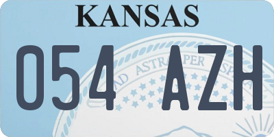 KS license plate 054AZH
