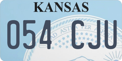 KS license plate 054CJU